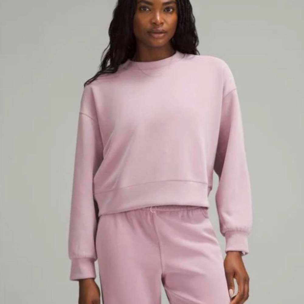 Pink Lulu lemon Crewneck Sweatshirt
